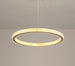 Nordic Elegance: Round Ring Pendant Light - Gold Chandelier for Bedroom, Living, and Dining Spaces