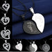 Fashion Simple Stainless Steel Key Puzzle Heart Shaped Lovers Pendant Necklace