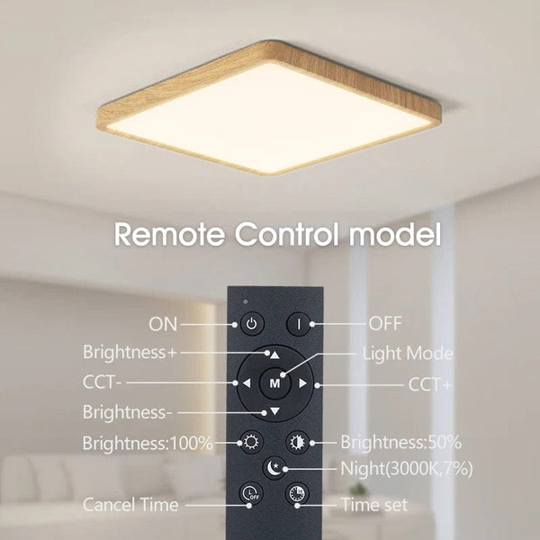 Modern Elegance: 36W Smart LED Ceiling Lamp for Bedroom and Living Room - 2.4G Remote Dimmability