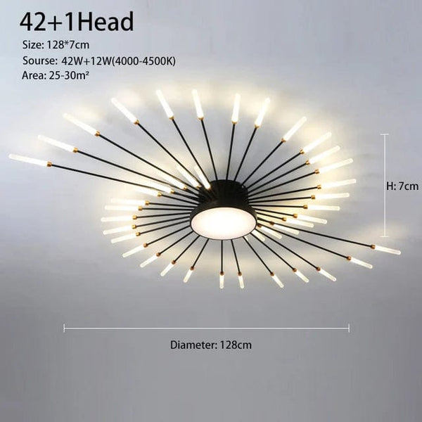 Modern Fireworks Led Ceiling Chandelier Lamp Indoor Lighting For Living Room Bedroom Home Decoration Kitchen Dining Table Light