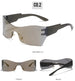 DL Glasses: Punk Cat Eye Wrap Sports Shades with Mirrored Lenses