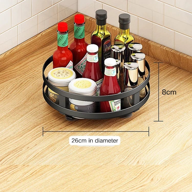 Stainless Steel Adjustable Shelf 3 Tier Organizers: 360-Degree Kitchen Storage Solution