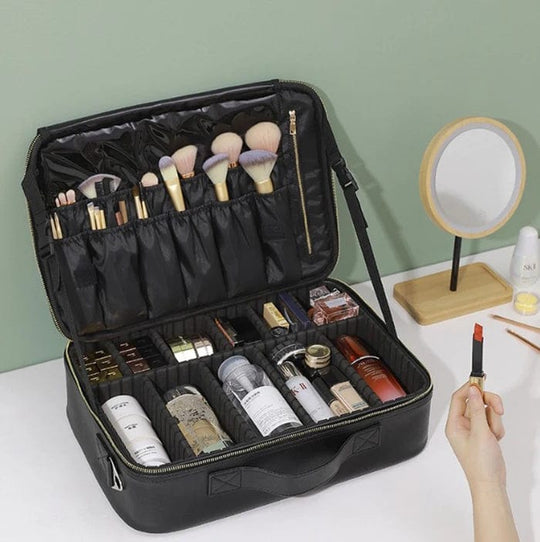 Effortless Beauty: Discover the Ultimate Portable Makeup Organizer with Adjustable Dividers