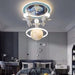 Whimsical Wonder: Moon Chassis Spaceman Ceiling Lamp - Modern Classic Decor for Kids' Rooms