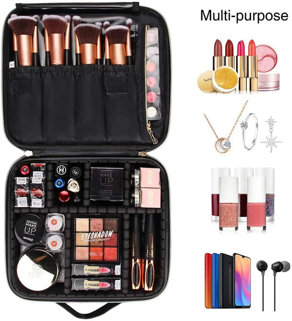 Effortless Beauty: Discover the Ultimate Portable Makeup Organizer with Adjustable Dividers