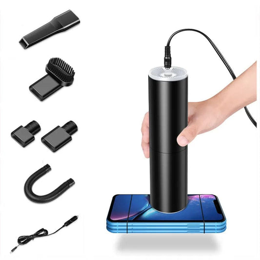 Effortless Cleaning On-the-Go: 120W High Suction Portable Car Vacuum Cleaner.
