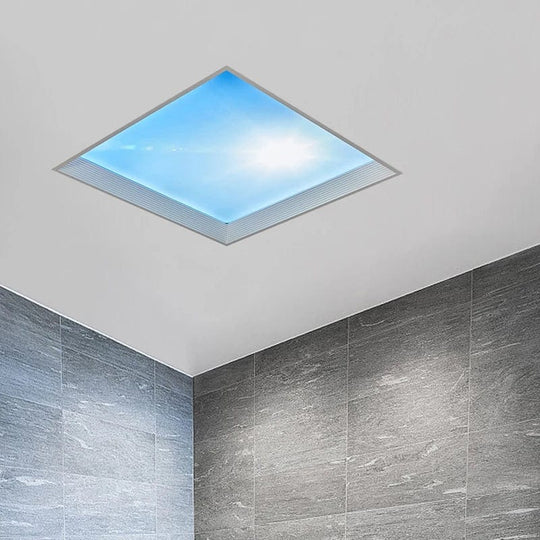 Serene Skies Indoors: Sun Sky Light Skylight Natural Lamp - Blue Sky Embedded Ceiling Lighting for Bedrooms