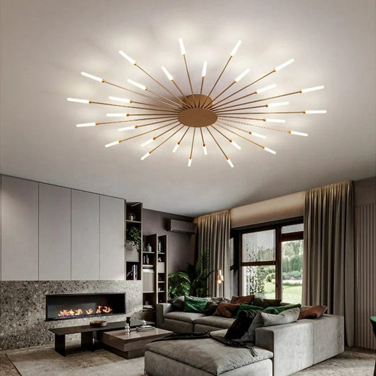 Lighting Elegance: New Arrival Smart Fireworks Chandelier - Round Spiral LED Ceiling Light for a Modern Touch