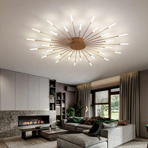 Lighting Elegance: New Arrival Smart Fireworks Chandelier - Round Spiral LED Ceiling Light for a Modern Touch