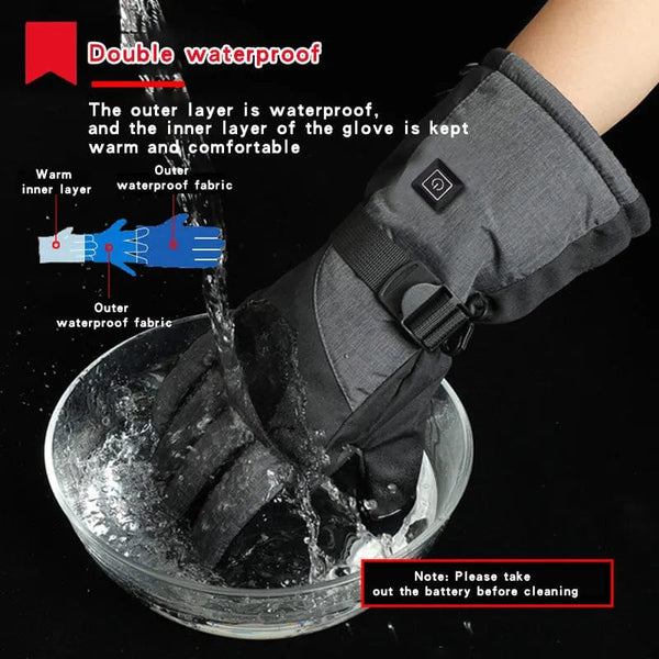 Electrical Battery Heated Mittens for Women and Men