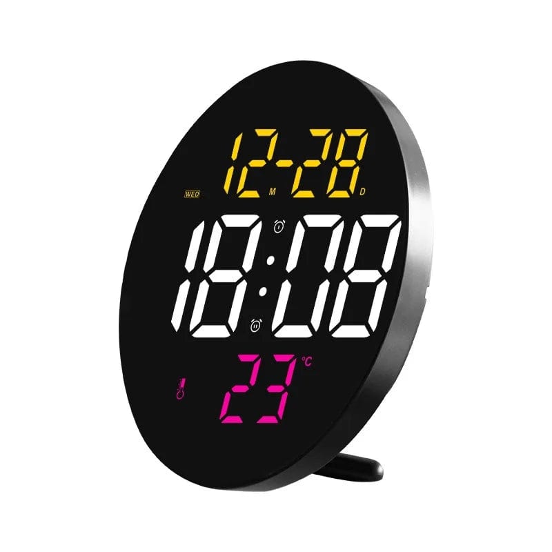 Modern Minimalist LED Digital Wall Clock: Enhance Home Decor with Calendar and Temperature Display