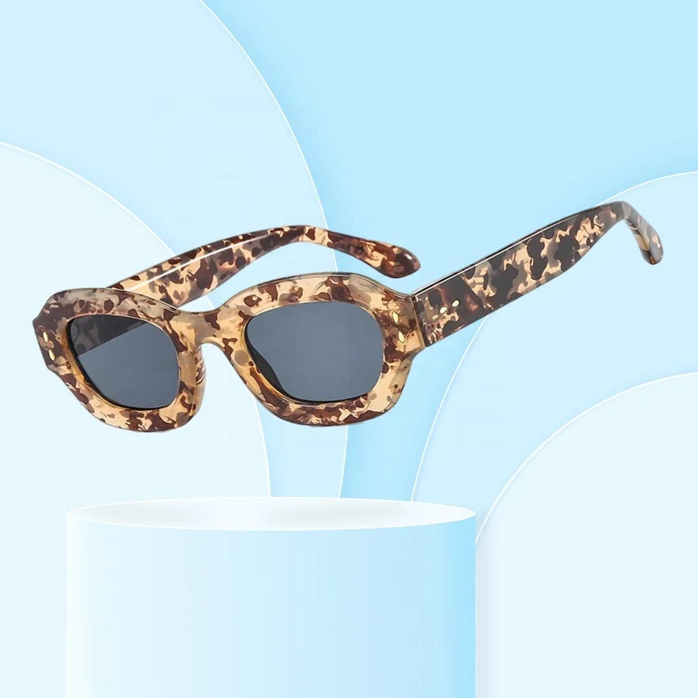 Superior Brand Promo Sunglasses: Retro Classic Sun Shades with Small Thick Rectangle Frames