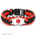 Emergency Ready: Nurse Charm Paracord Bracelet for Diabetic Awareness and Preparedness