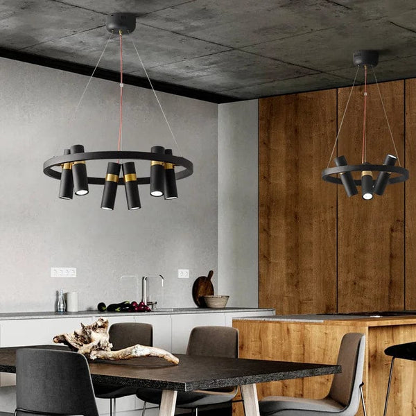 Nordic Home Decor Pendant Lamp - Modern Black LED Hanging Light for Dining Rooms