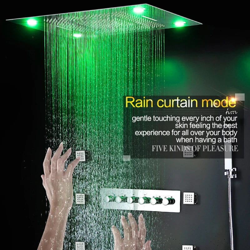 Thermostatic Comfort: Elevate Your Bathroom with the HM LED High Flow Shower Faucet