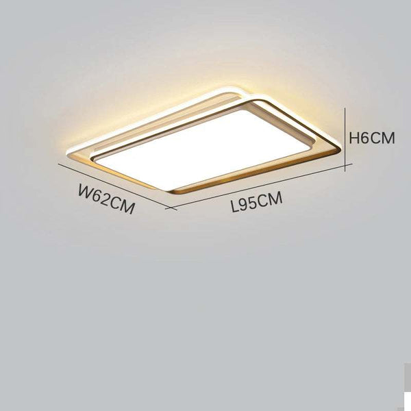 Clean Elegance: Living Room Ceiling Lights - Rectangular LED Lamp for Simple and Stylish Home Illumination