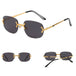 Trendy Vintage Rimless Sunglasses: Small Round Shape for Women and Men - Fashion Shades