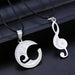 High-Quality 316 Stainless Steel Geometric Music Symbol Pendant Necklace - Simple Design with Leather Rope