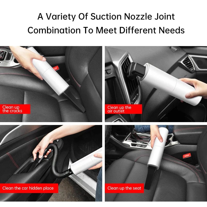 Effortless Cleaning On-the-Go: 120W High Suction Portable Car Vacuum Cleaner.