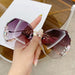 Latest Oval Sunglasses: Luxury Metal Square Frames with Diamond Lens Inlay for Women