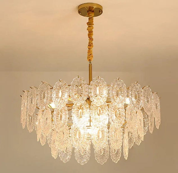 Opulent Illumination: Crystal Lamp - Ceiling-Hanging Chandelier for Luxurious Bedroom Decoration