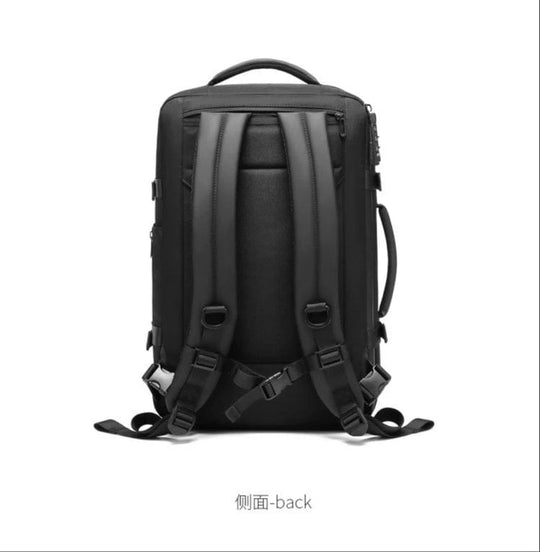 Black Waterproof Elegance: Large Capacity Business Backpack for Modern Travelers