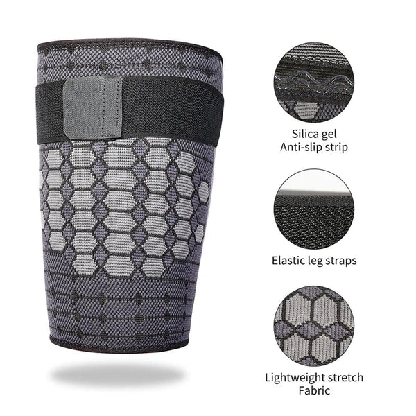 Optimize Your Runs: Embrace Comfort and Support with Adjustable Nylon Thigh Compression Sleeves