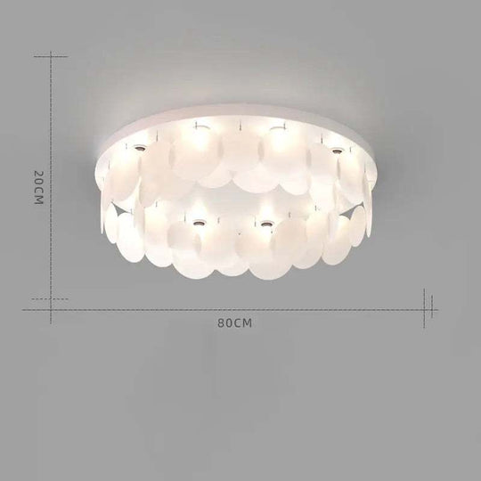 Luxurious Simplicity: Nordic Modern Iron LED Ceiling Lamp - Elegant Round Design for Bedroom and Living Room Ceiling Light