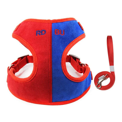 Dog Harness With Leash Set: Soft Breathable Dog Harness, multi-color design