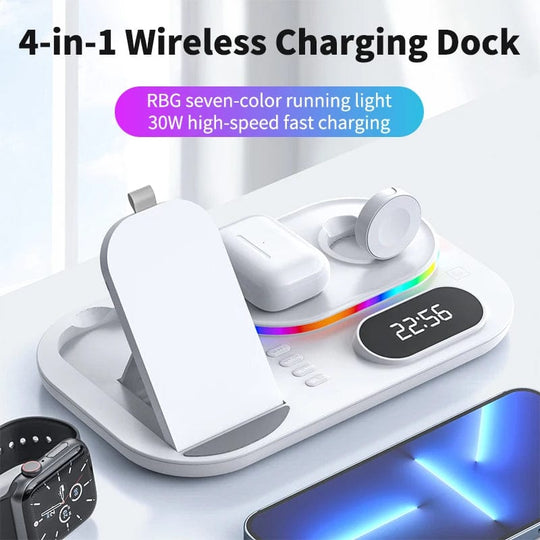 Simplify Your Life with the Latest 30W QI Wireless Charger Stand - Ideal for iPhone 13 Pro Max and Apple Watch 7