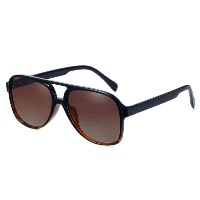 Italian Fashion Polarized Sunglasses with Yellow Lens: Pilot Style for Men and Women, Ideal for Driving and Fishing