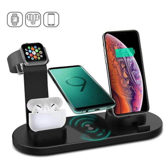 Holder Phone Popular Multifunctional 6 in1 4 in 1 Wireless Charger Fast Charging Dock Stand Desktop Charging Station