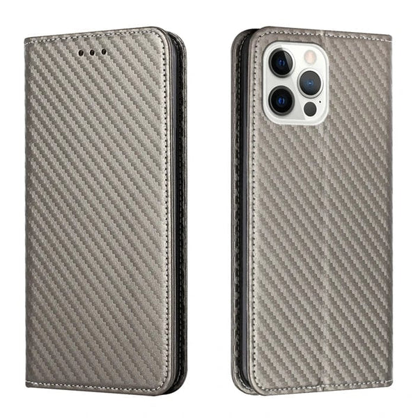 Carbon Fiber Magnetic Flip Leather Case for Huawei P30 Pro and P40 Lite E 9A 20 10i Wallet Cover