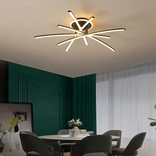 White Natural Light Fixtures - Contemporary LED Ceiling Lamp for Modern Living Spaces