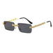 Fashionable Vintage Rimless Sunglasses with Bling Rhinestone Diamond Accents for Trendy Men and Women