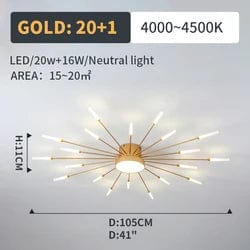 Lighting Elegance: New Arrival Smart Fireworks Chandelier - Round Spiral LED Ceiling Light for a Modern Touch