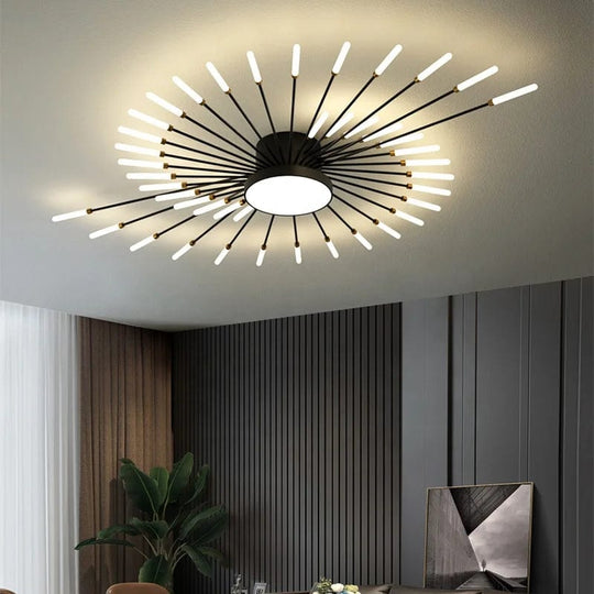 Lighting Elegance: New Arrival Smart Fireworks Chandelier - Round Spiral LED Ceiling Light for a Modern Touch