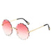 Exquisite Floral Rimless Sunglasses: Fashion Luxury for Women & Men