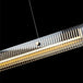 Sleek Simplicity: Modern Minimalist Glass Strip Hanging Lamp - Black and Gold Elegance for Home and Restaurant