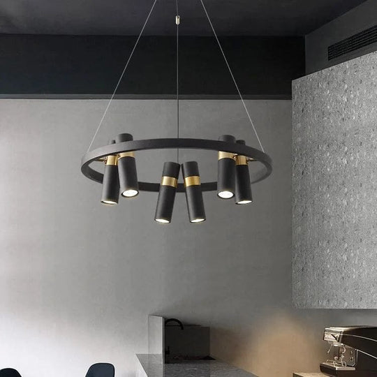 Nordic Home Decor Pendant Lamp - Modern Black LED Hanging Light for Dining Rooms