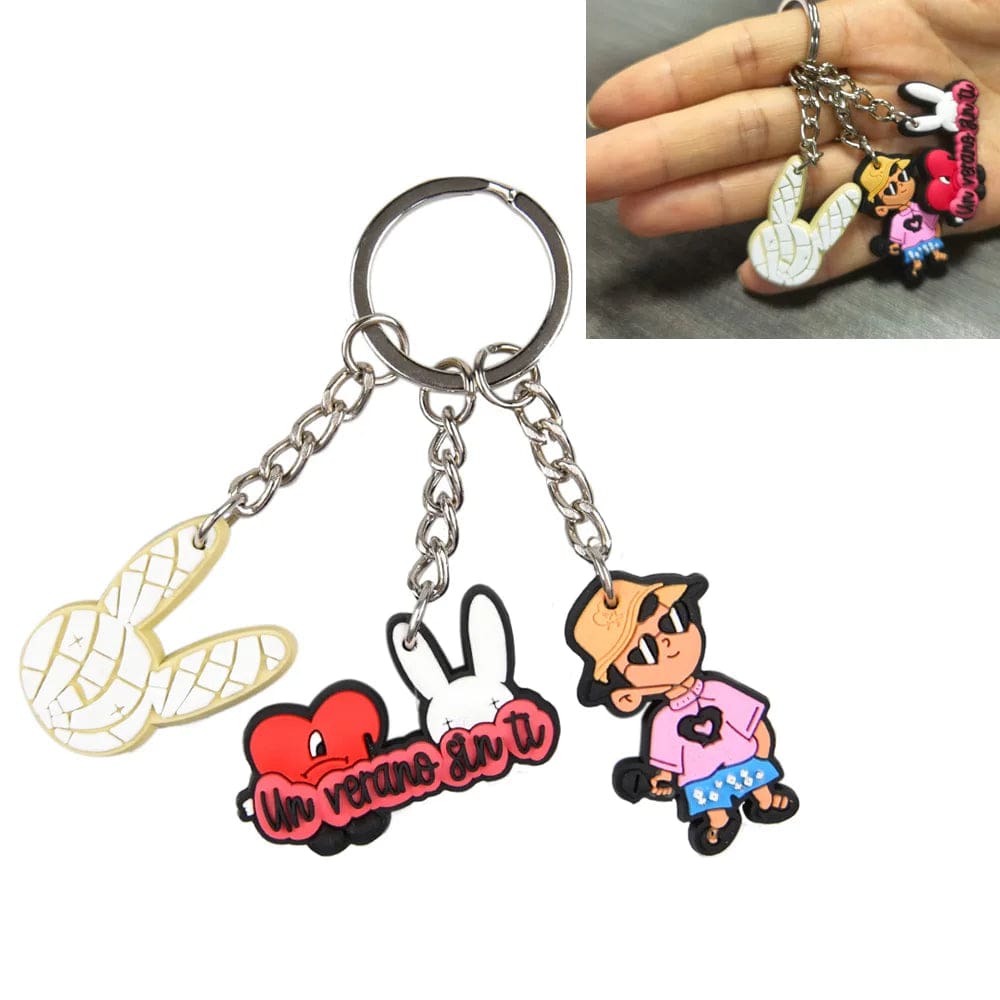 Promote with Style: 3D Soft PVC Rubber Keychains - Featuring Bad Bunny