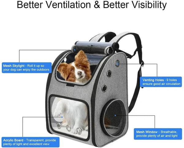 Fast Expandable Pet Carrier Backpack for Cats by Stock Storage - Airline Approved for Cats