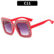 Luxury Oversize Retro Square Sunglasses with Rhinestone Bling: Newest Fashion for Women