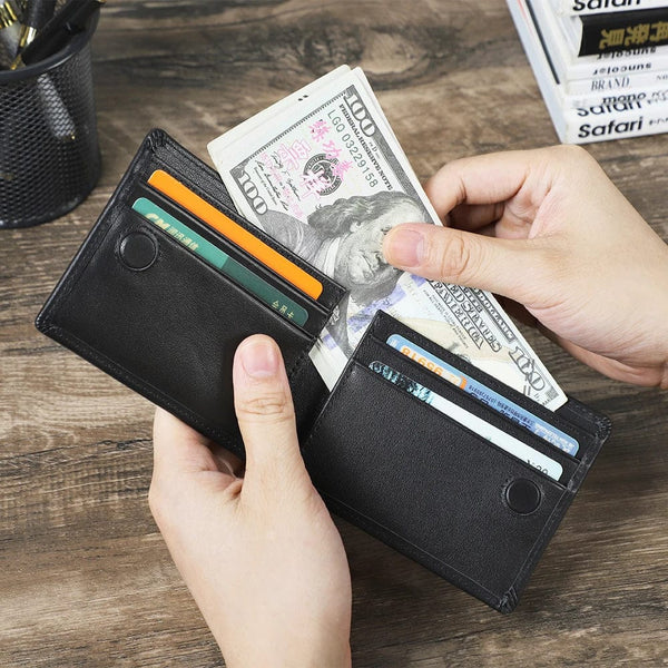 Streamlined Simplicity: Minimalist Wallet for Men with RFID Protection and Magnet Closure