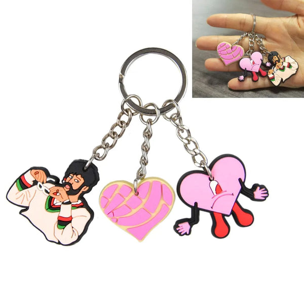 Promote with Style: 3D Soft PVC Rubber Keychains - Featuring Bad Bunny