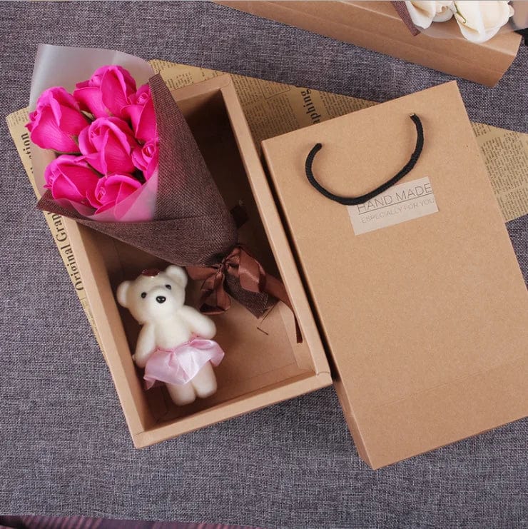 Romantic Gesture: Express Your Love with a Preserved Roses Bear for Valentine's Day