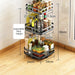 Stainless Steel Adjustable Shelf 3 Tier Organizers: 360-Degree Kitchen Storage Solution