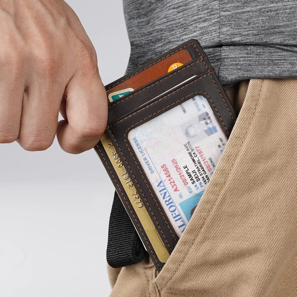 Modern Minimalism: RFID Front Pocket Wallet - Genuine Leather for the Modern Man