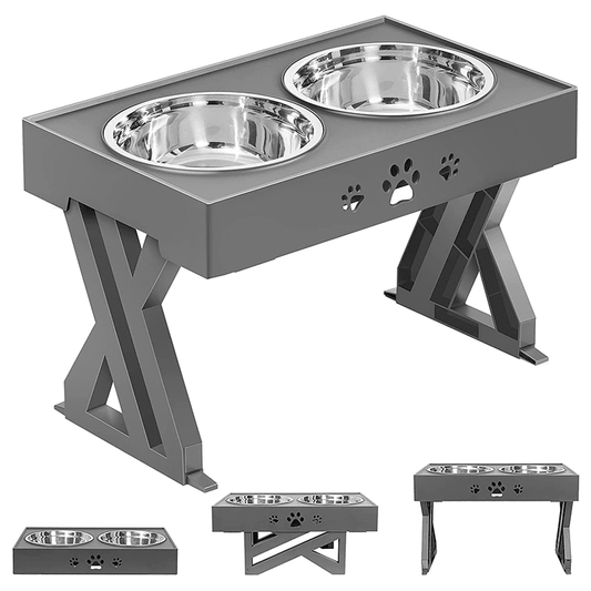 Premium Elevated Stainless Steel Pet Bowls with Stylish Stand - The Ultimate Dining Solution for Cats and Dogs