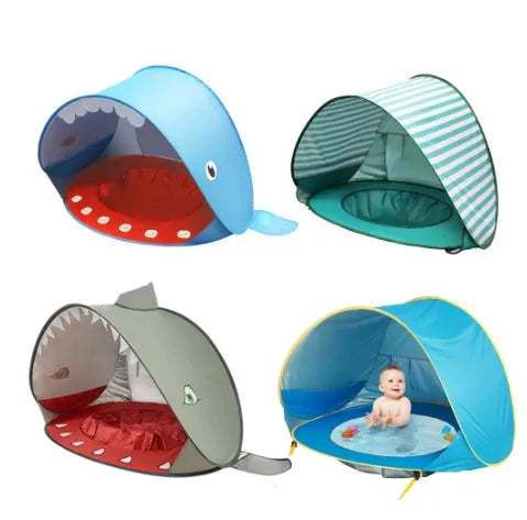 Sunshine and Smiles: Kid's Outdoor Camping Sunshade Beach Tent with Pool